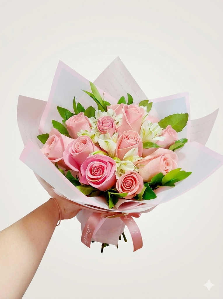 Ramillete Dulzura 12 Rosas